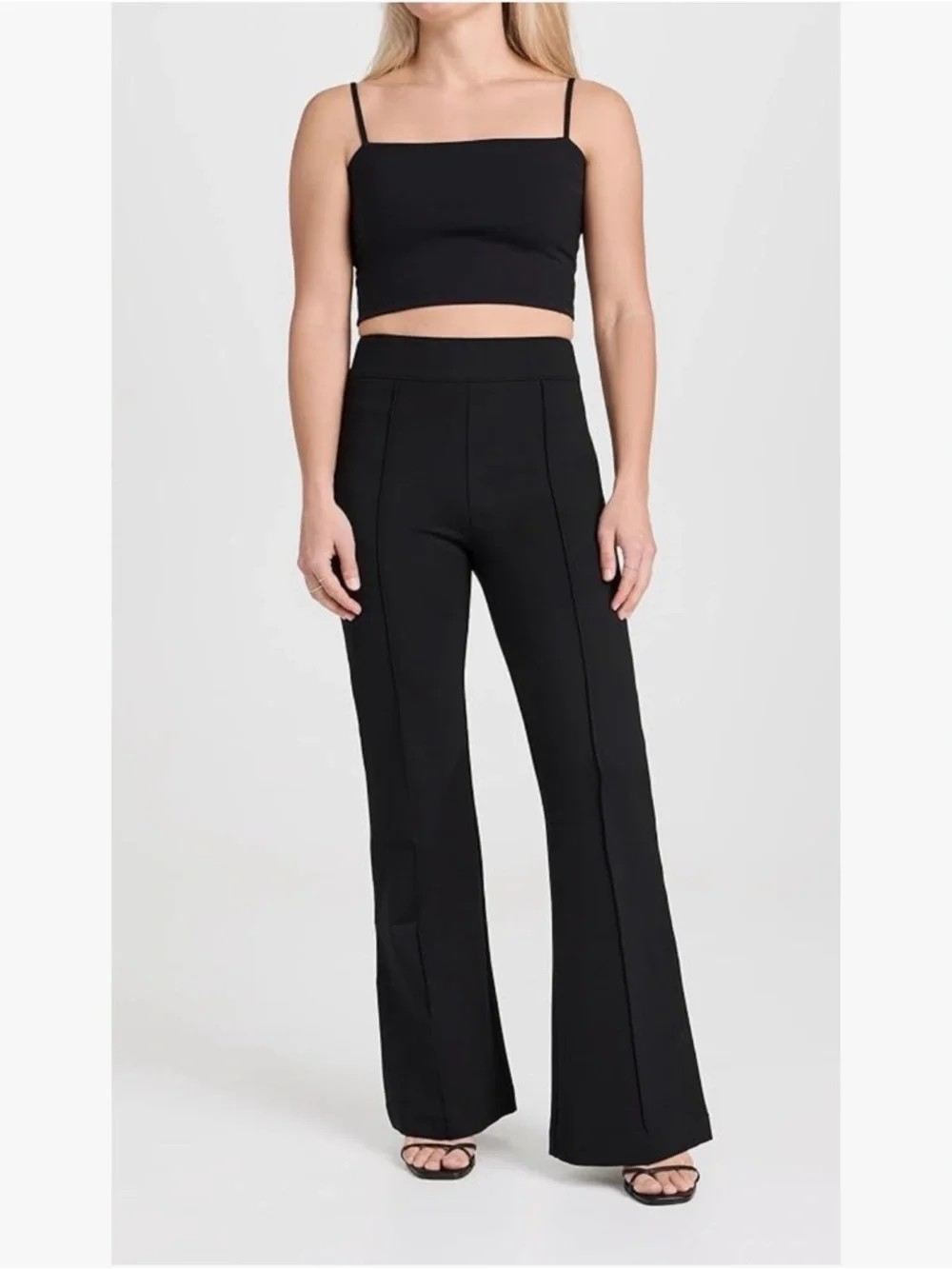 SPANX Black Hi-Rise Flare Pant - Picture 1 of 10